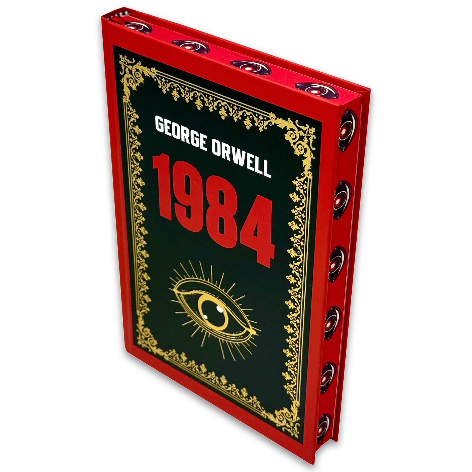 1984 by George Orwell deluxe hardcover collector's edition front cover with sprayed edges
