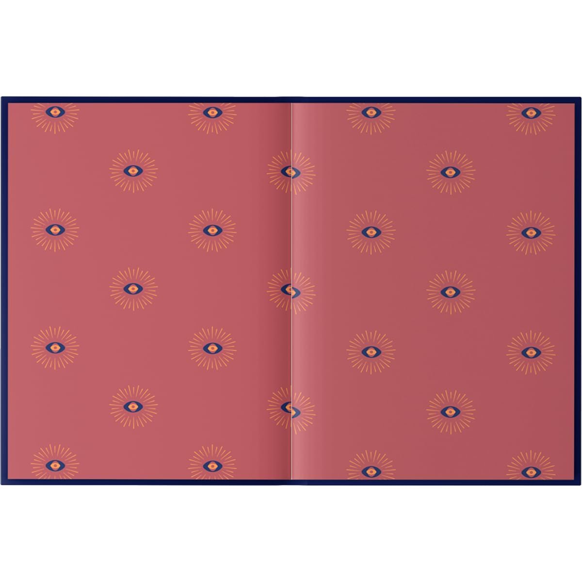 Side angle of the 1984 hardback book by George Orwell showing the colored sprayed edge detail.