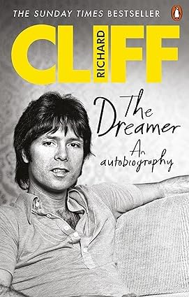 Cliff Richard 2 Books Collection Set in paperback, featuring non-fiction titles by the artist, displayed on a wooden surface.