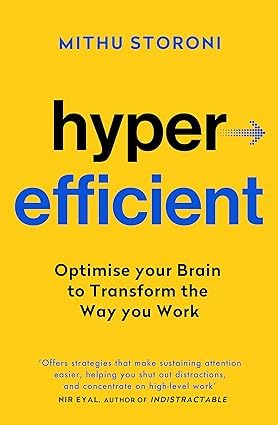 Three paperback books from the Hyperefficient Data Means Mind Hacking collection by Mithu Storoni, showcasing vibrant covers.