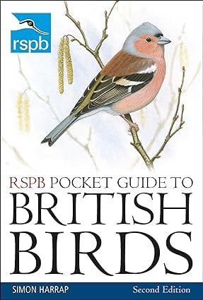 RSPB Pocket Guide to British Birds by Marianne Taylor, featuring a colorful cover and detailed bird illustrations.
