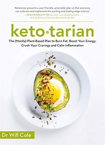 Ketotarian 4 Books Collection Set by Various Authors, showcasing colorful paperback covers on a wooden surface.