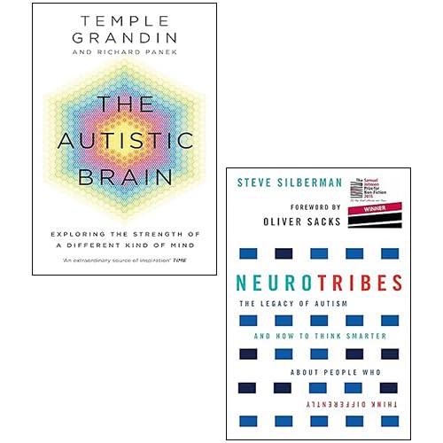 Two paperback books on autism by Temple Grandin and Richard Panek, featuring various authors in a nonfiction set.
