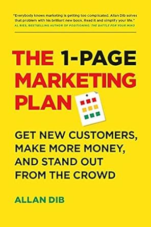Three paperback books by Allan Dib, featuring marketing strategies, displayed on a white background.