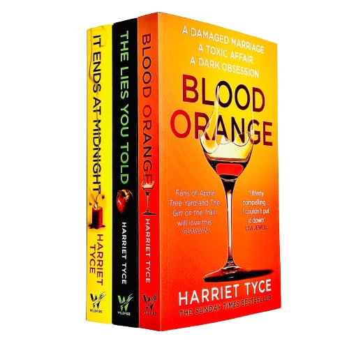 Harriet Tyce collection of 3 paperback books including Blood Orange, The Lies You Told, and It Ends At Midnight.