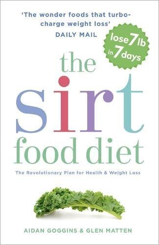 Sirtfood Set by Aidan Goggins, four paperback books on non-fiction diet and health, displayed on a neutral background.