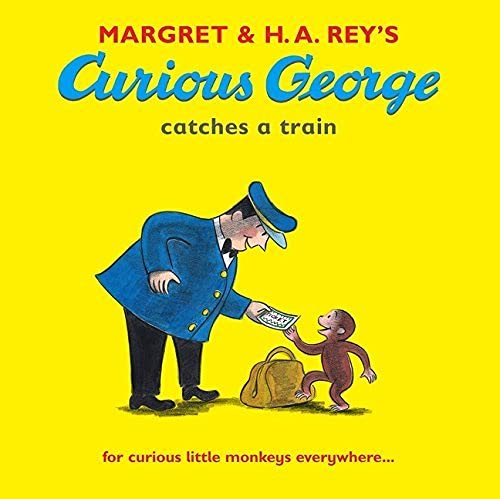 Set of 10 Curious George books in paperback by Margret Rey, featuring colorful cover illustrations for children aged 3 to 7.