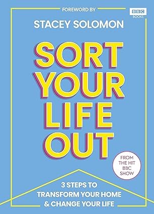 "Sort Your Life Out by Stacey Solomon, 2 hardback books collection set displayed on a wooden surface."