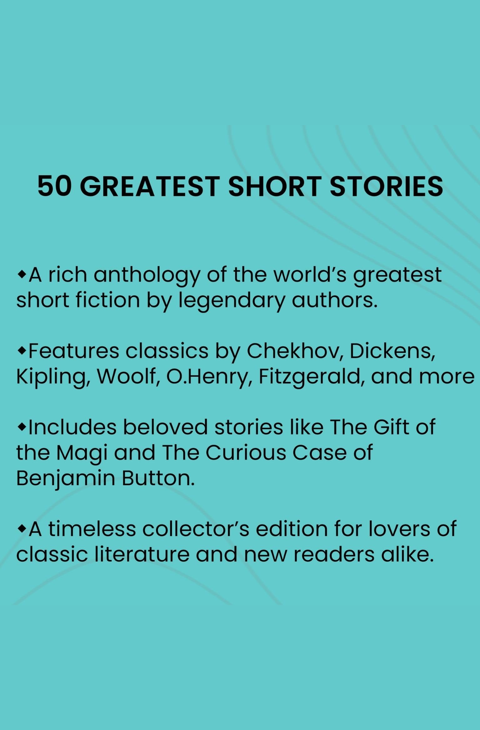 50 Greatest Short Stories by Terry O'Brien, paperback anthology - table of contents page