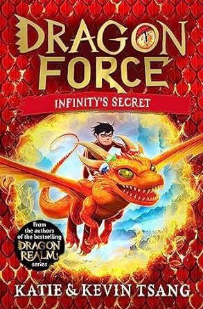 Two paperback books from the Dragon Force Series by Katie Tsang, showcasing vibrant fantasy-themed covers for children.
