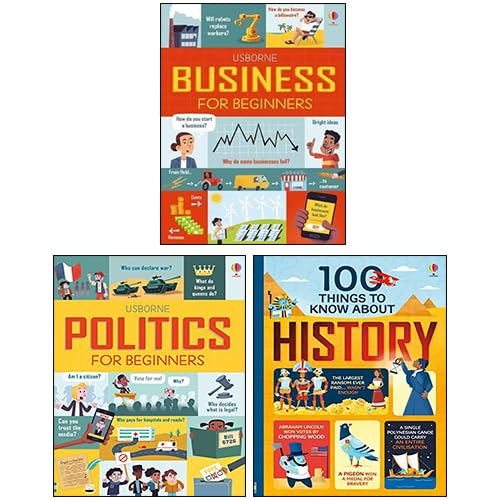 Hardback collection of 3 non-fiction books for beginners by various authors, published by Usborne Publishing Ltd.