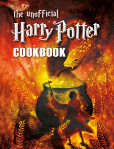Paperback copy of The Unofficial Harry Potter Cookbook by Iota Publishing Limited, featuring colorful illustrations on the cover.
