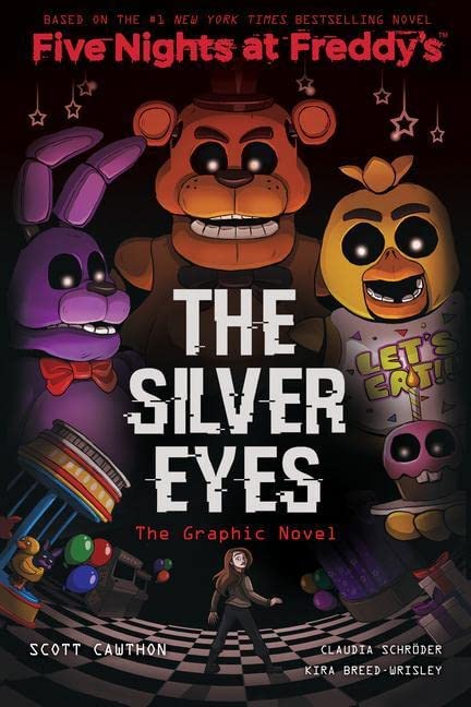 Five Nights at Freddy's novel set by Scott Cawthon, featuring three paperback books, with colorful cover art.