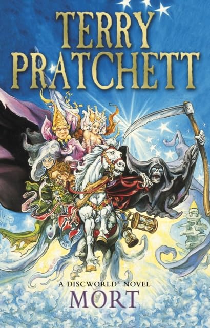 Terry Pratchett's Discworld 10-book collection set in paperback featuring colorful covers of fantasy fiction.