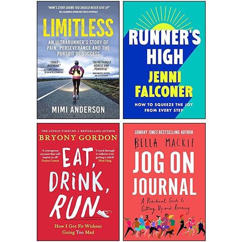 Runner's High Collection by Various Authors, four paperback books stacked on a surface, featuring vibrant covers.