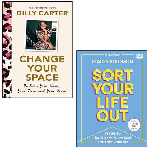 Stacey Solomon Sort Your Life Out 2 Book Collection Set in hardback, featuring vibrant covers and engaging non-fiction content.