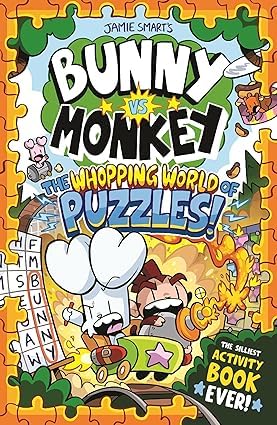 Five-book collection of Bunny vs Monkey fiction paperback series by Jamie Smart, featuring colorful cover art from David Fickling Books.