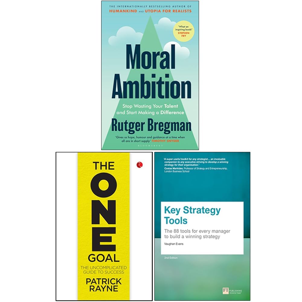 Rutger Bregman 3 book collection set in paperback, showcasing non-fiction titles with vibrant covers.