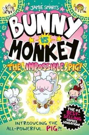 Five-book collection of Bunny vs Monkey by Jamie Smart, featuring colorful paperback covers from David Fickling Books.