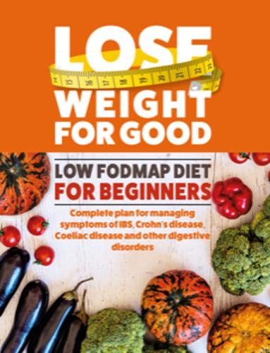 Paperback book "Lose Weight For Good: Low Fodmap Diet" by CookNation on a wooden surface with a blurred background.