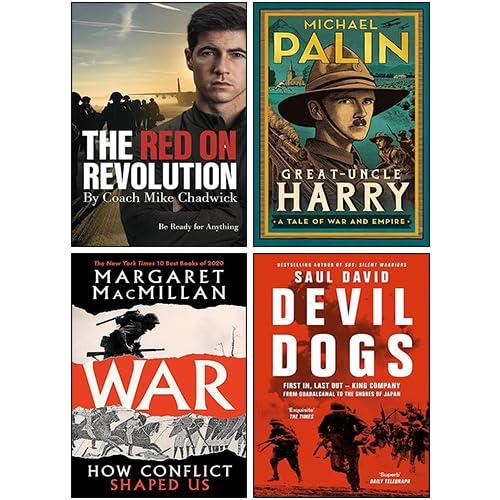Four paperback books from the "Devil Dogs" collection by Michael Palin, featuring non-fiction themes and varied authors.