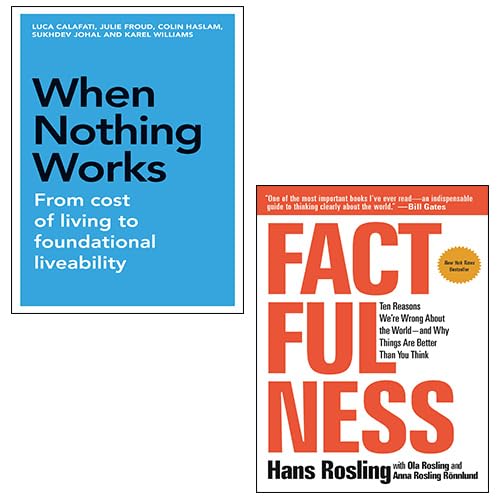 Two paperback books by Hans Rosling and Luca Calafati from Flatiron Books, displayed together on a neutral background.
