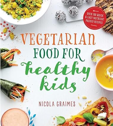 Three paperback books on vegetarian diets by Nicola Graimes, featuring vibrant covers and informative content.
