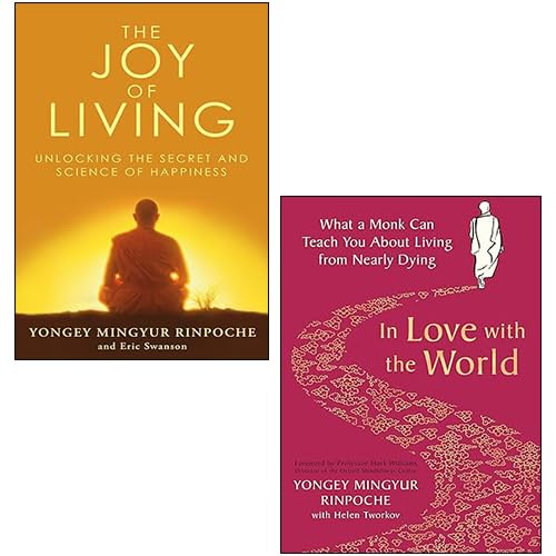 Joy of Living Collection by Yongey Mingyur Rinpoche, two paperback books stacked on a surface, showcasing the covers.