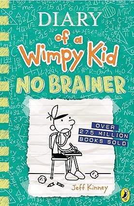 Two paperback books from the Diary of a Wimpy Kid series by Jeff Kinney, ideal for ages 8-12, featuring colorful covers.