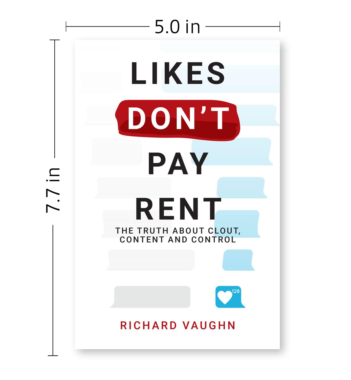 Paperback edition of "Likes Don’t Pay Rent" by Richard Vaughn, showcasing the book cover design and title.