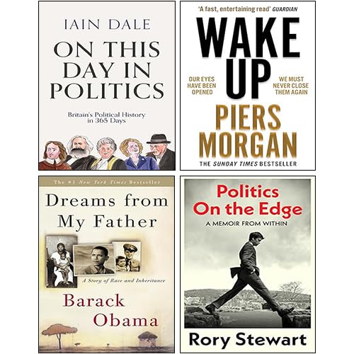 Four paperback books from the "Wake Up" collection by Rory Stewart, featuring various authors on non-fiction topics.