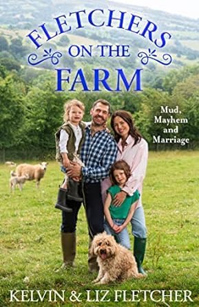 Two hardback farm books from Kaleb Cooper's collection, featuring colorful covers and detailed agricultural illustrations.