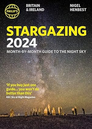 Stargazing 2 Books Collection Set by Nigel Henbest, featuring paperback covers with celestial imagery and star maps.