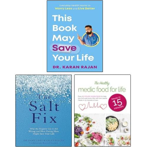 Wellness by Various Authors 3 Books Collection Set in paperback, featuring titles from Dr. Karan Rajan, displayed on a shelf.