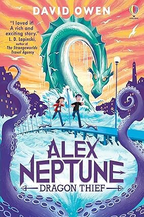 Alex Neptune Series by David Owen, three paperback fiction books collection stacked on a table.