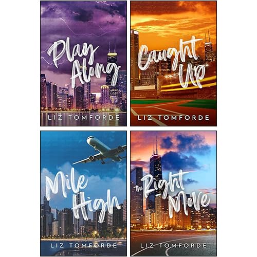Four paperback books from Liz Tomforde's Windy City Series collection, featuring colorful covers and fiction titles.