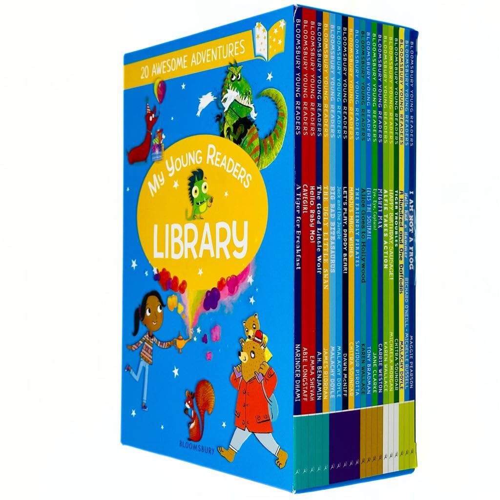 Set of 20 early reading books from My Young Readers Library collection for ages 3-7, paperback edition by Bloomsbury Education Ltd.