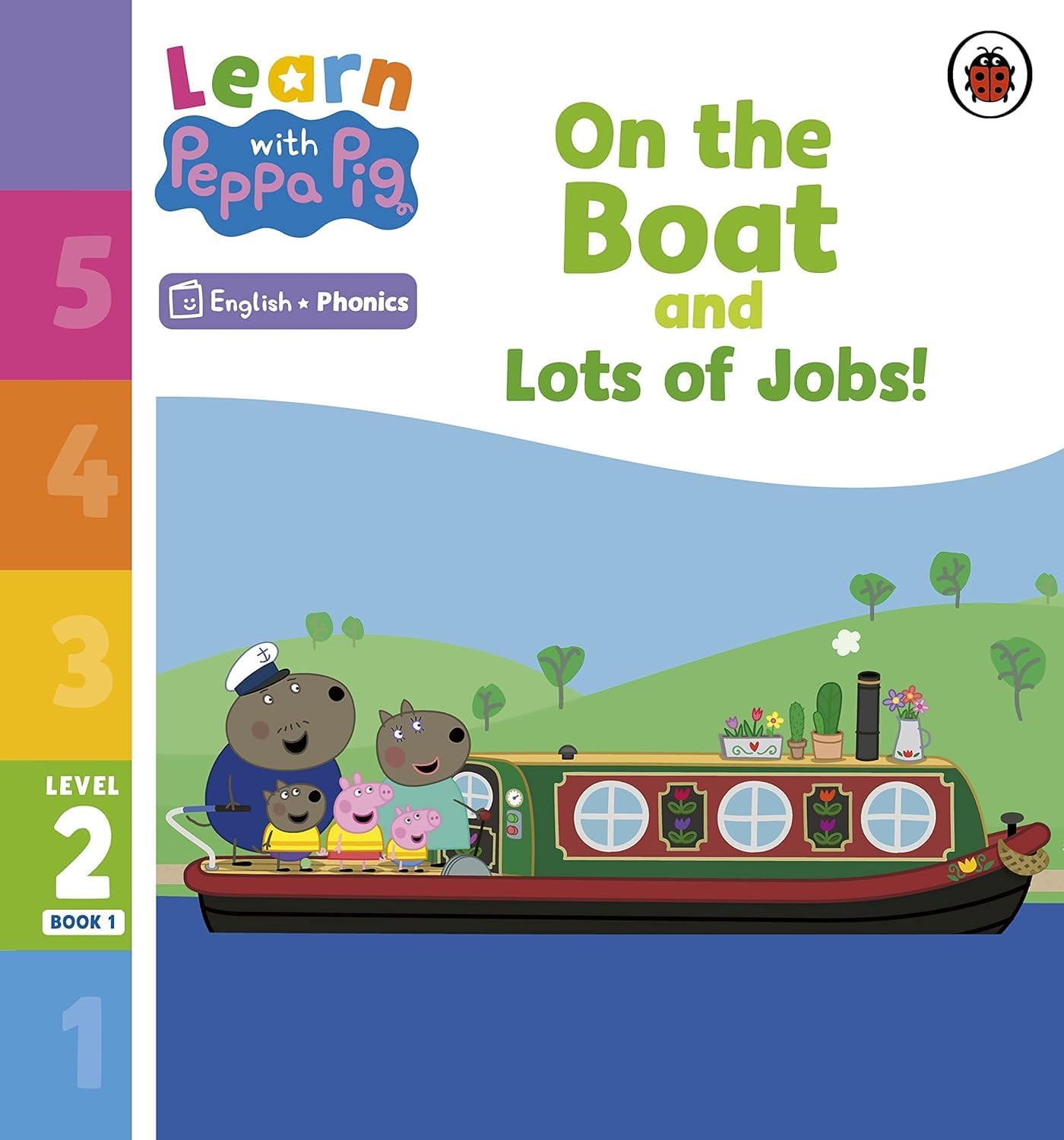 Peppa Pig Learn With Peppa Phonics Level 1 and 2 collection, 20 paperback books for ages 3-7, featuring colorful covers.