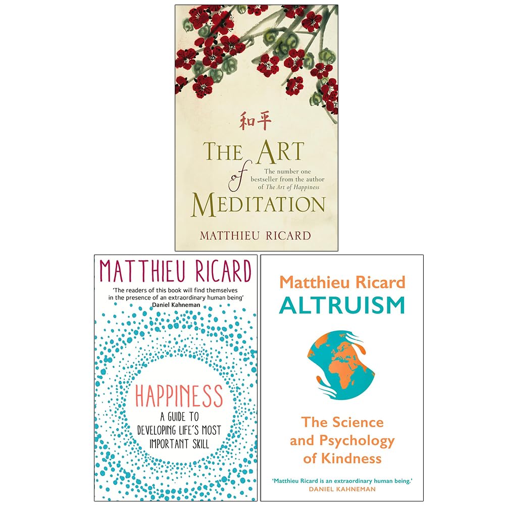 Matthieu Ricard 3-book collection set in paperback, featuring insightful non-fiction titles by the author.