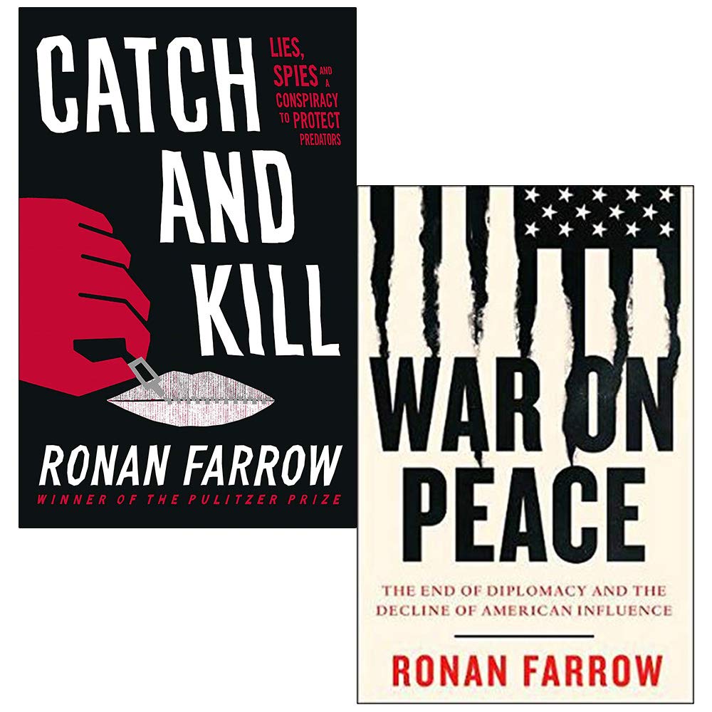 Ronan Farrow 2 Books Collection Set in paperback, showcasing the covers of both nonfiction titles by Ronan Farrow.