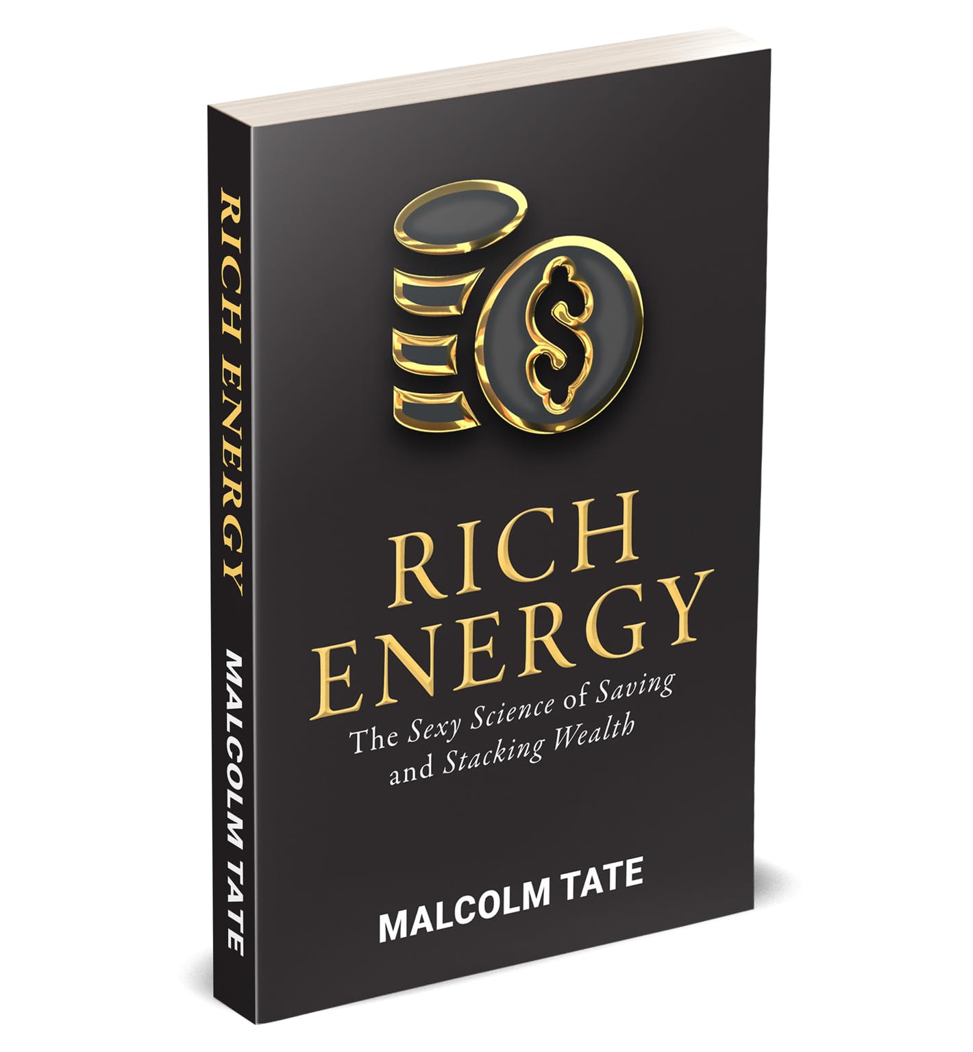 Rich Energy by Malcolm Tate paperback book cover featuring bold title and author name on a clean background.