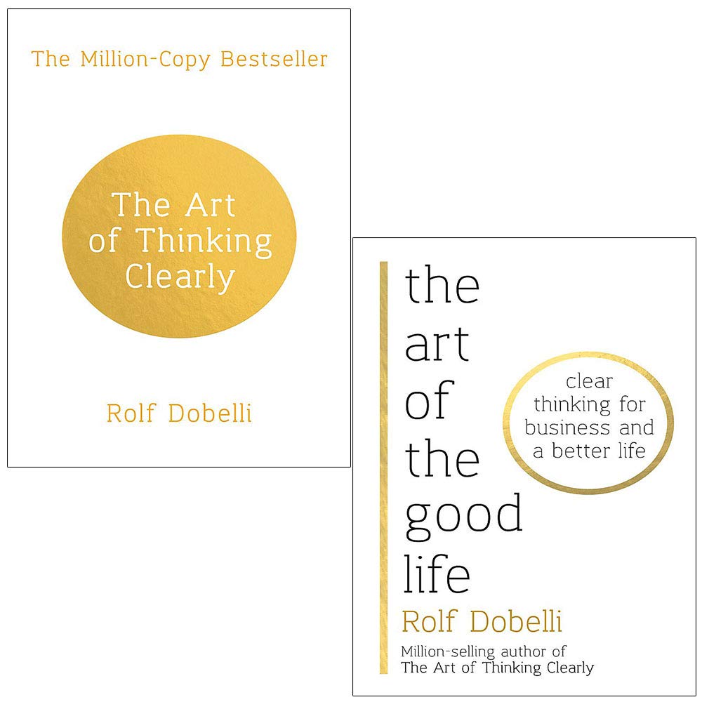 Rolf Dobelli 2 Books Collection Set in paperback, showcasing non-fiction titles on a white background.