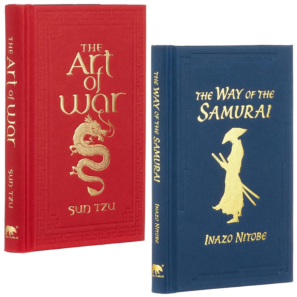 Sun Tzu Strategy and Samurai Ethics books set, hardback collection by Arcturus Ltd, featuring covers of the non-fiction books.