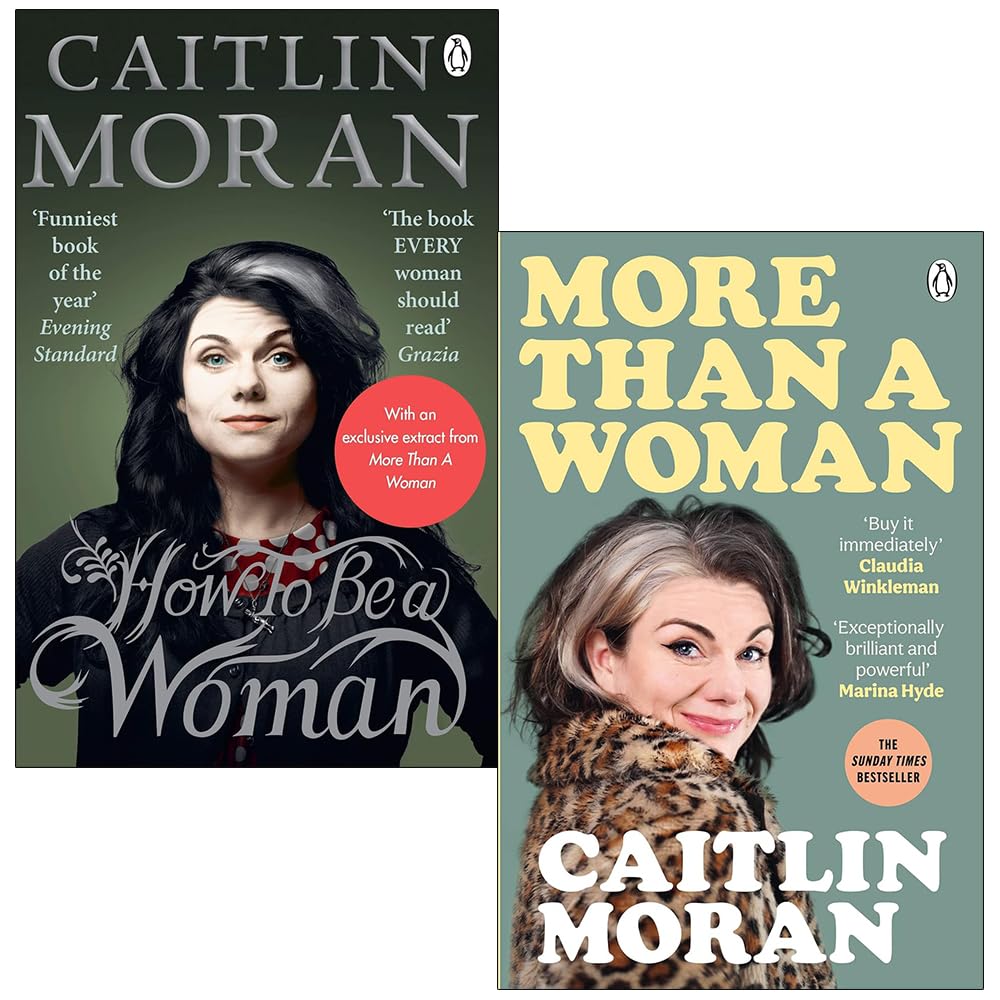 Caitlin Moran 2 Books Collection Set in paperback, featuring covers of both non-fiction titles stacked together.