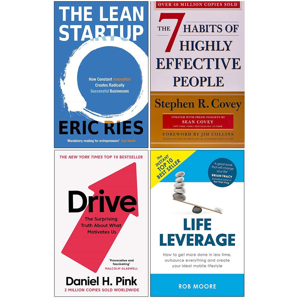 Four paperback books from the Biz Classics collection by various authors, showcasing non-fiction insights and strategies.
