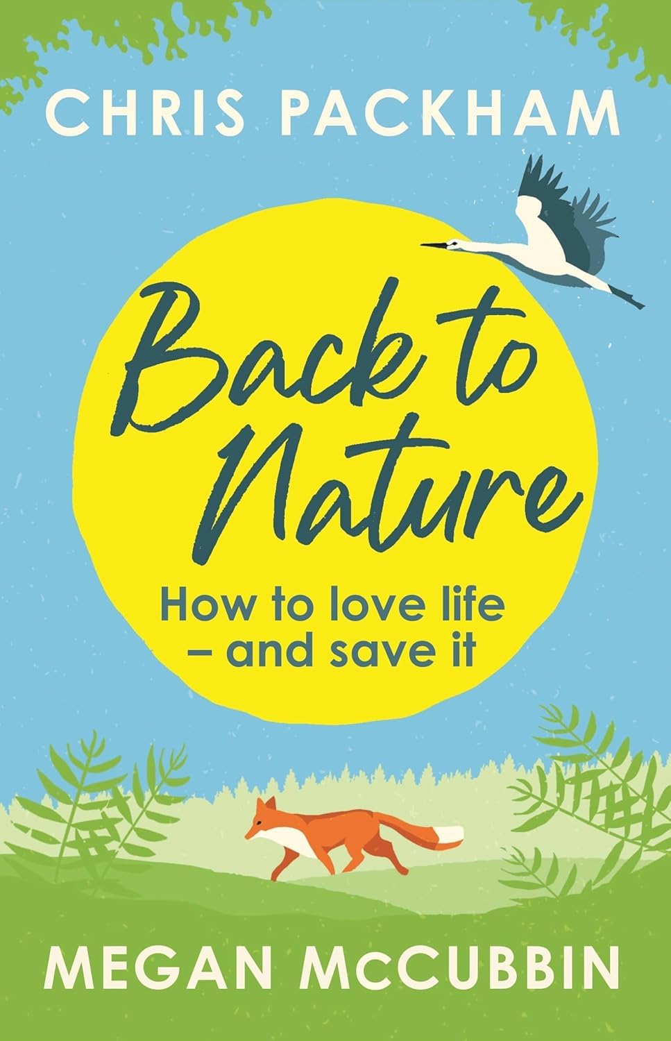 Nature Series by Chris Packham, two paperback books collection set on a wooden table with greenery in the background.
