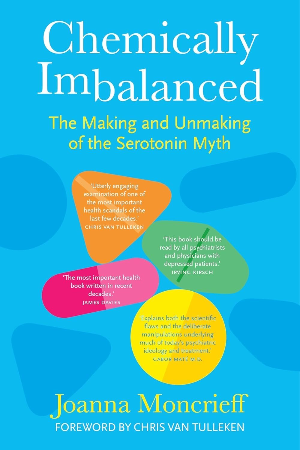 Two paperback health books collection by various authors, featuring titles from Joanna Moncrieff on a wooden surface.