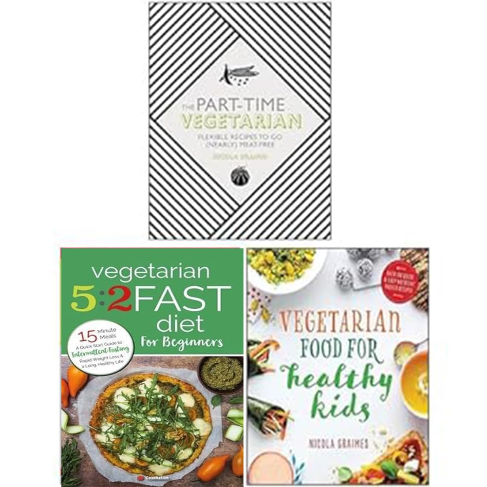 Vegetarian Diets Collection by Nicola Graimes, three paperback books showcasing healthy vegetarian recipes.