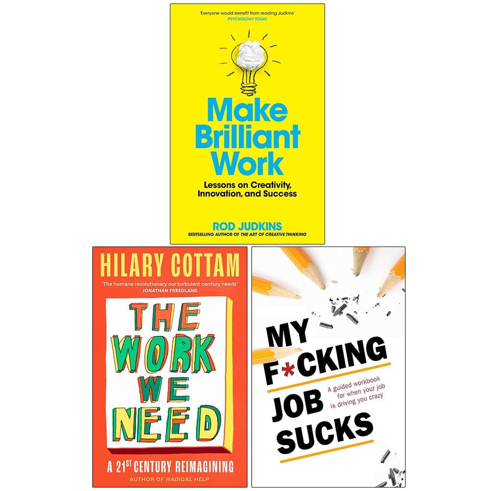 Three paperback books titled "Make Brilliant Work" by Rod Judkins, featuring a creative and insightful non-fiction design.