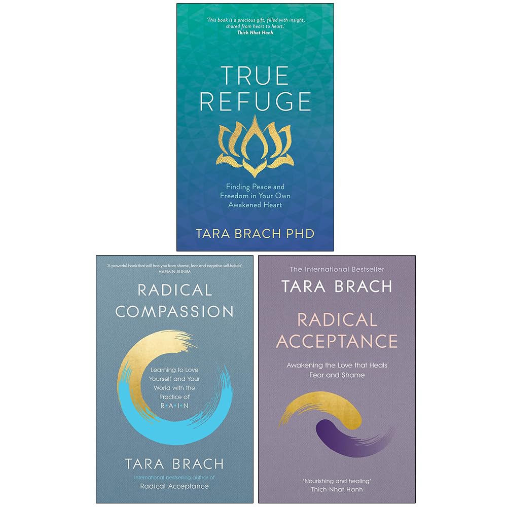 Tara Brach three-book collection set in paperback, showcasing insightful non-fiction titles by the author.
